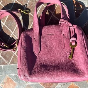 Fossil Pink Mini Satchel Bag